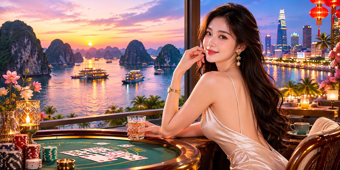 Bàn baccarat phong cách Sài Gòn với tách cà phê Việt Nam truyền thống